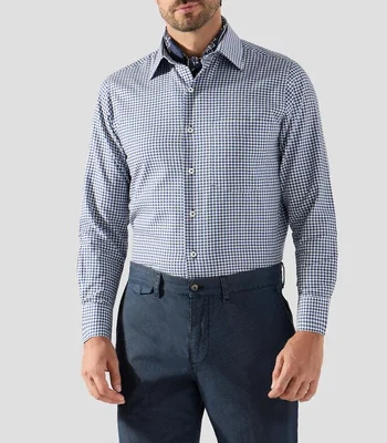 Camisa a cuadros manga larga Hombre
