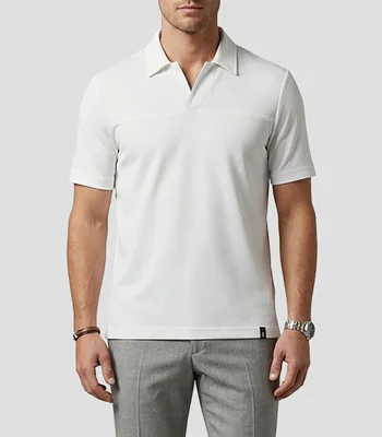 Playera tipo polo manga corta lisa Hombre