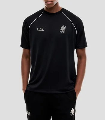 Playera para entrenamiento cuello redondo manga corta estampada Hombre