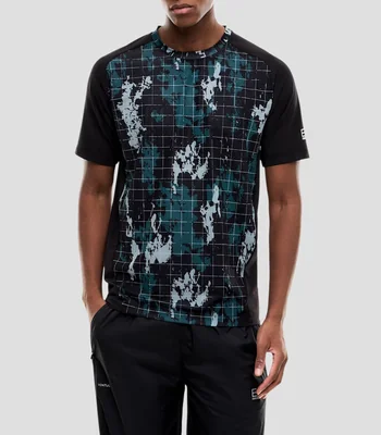 Playera para entrenamiento cuello redondo manga corta fantasía Hombre