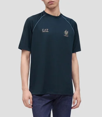Playera para entrenamiento cuello redondo manga corta estampada Hombre