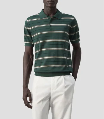 Playera tipo polo manga corta rayas Hombre