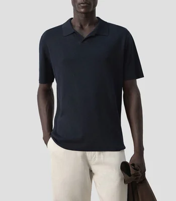 Playera tipo polo manga corta lisa Hombre