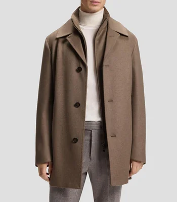 Abrigo formal relaxed de tejido italiano Hombre