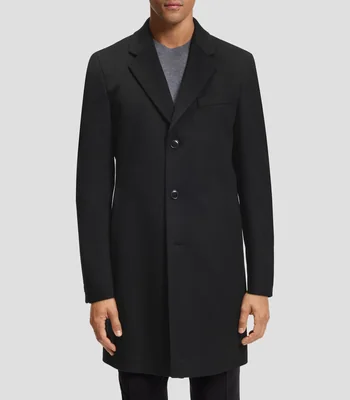 Abrigo formal slim de lana y cashmere Hombre