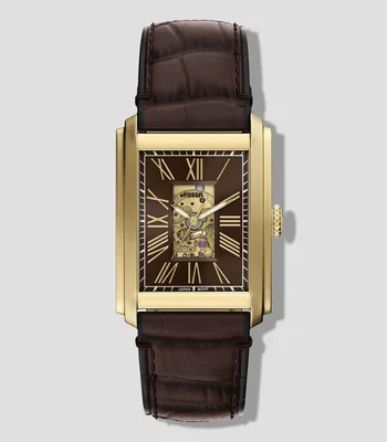 Reloj para Hombre Carraway casual Marrón, Dorado