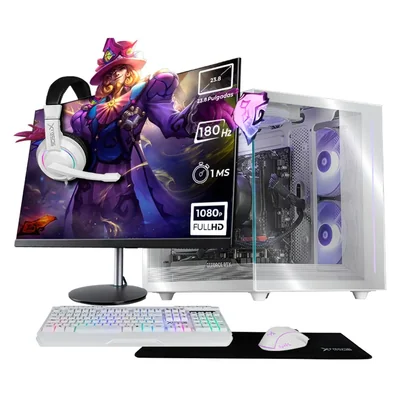 Xtreme pc rtx 5060 ryzen 7 16gb ssd 1tb monitor 23.8 white