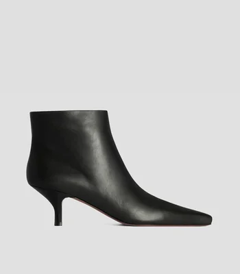 Botines casuales Rose Ankle 60 en piel con tacón medio y delgado Mujer