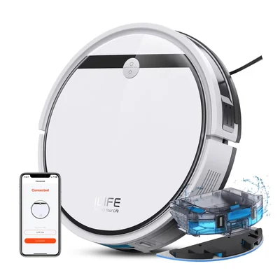 Ilife Robot Aspiradora Y Trapeador V3s Pro Actualizado Compatible Con 2.4ghz Wifi/alexa/google 120mins 3000pa 2 En 1 Robot