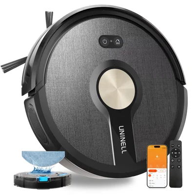 Aspiradora Robot Uninell Ur1 Negro 5000pa Con Mopa Y Control Por App Alexa - Venta Internacional.