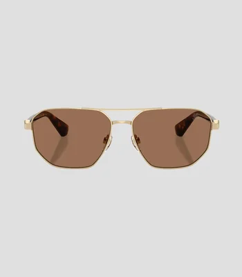 Lentes de sol aviador dorados Unisex