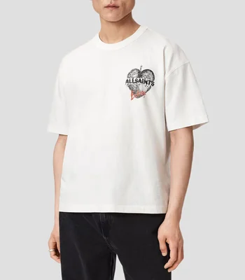 Playera negro cuello redondo manga corta Reflect estampada Hombre