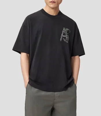 Playera cuello redondo manga corta estampada Hombre