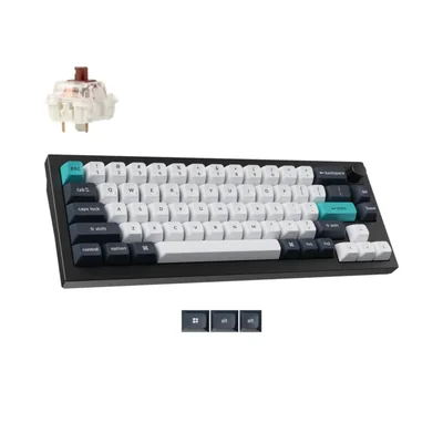 Teclado mecánico inalámbrico Keychron Q2 Max 65% RGB con switches Brown