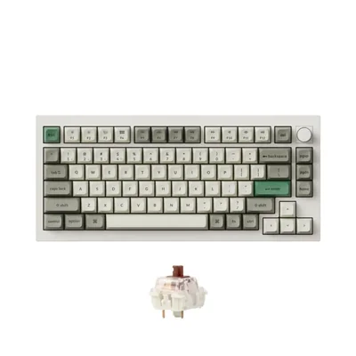 Teclado mecánico Keychron Q1 Max RGB con interruptores Gateron Jupiter Brown – blanco