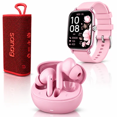 Bocina Sanag M15 + Smartwatch Futurem FM13 + Audífonos G-Tide L42