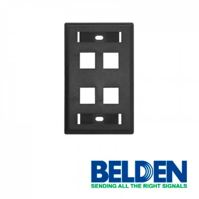 Placa De Pared (faceplate) Belden Ax104163 4 Puertos Compati
