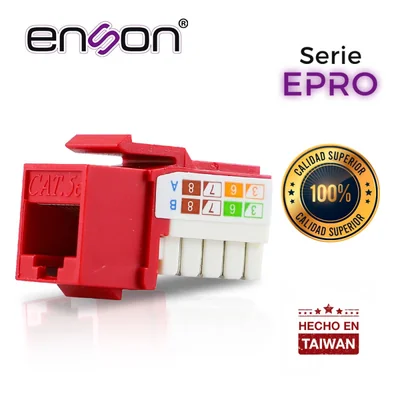 Conector Modular Jack Rj45 Enson Epro-jack5e-rd Serie Pro Po