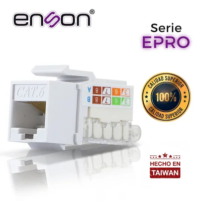 Conector Modular Jack Rj45 Enson Epro-tljack6-wh Serie Pro T