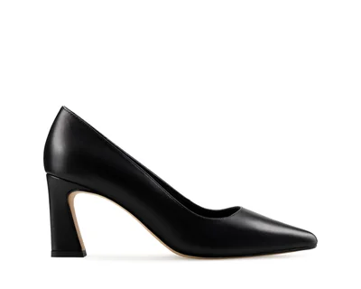 Zapatillas De Tacón Davenia De Piel Para Dama Mod. Perla Negro