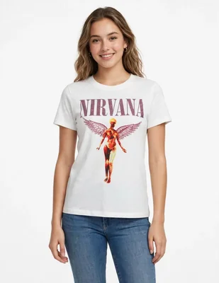 Playera manga corta cuello redondo para mujer