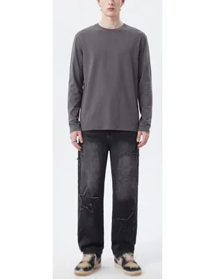 Jeans baggy deslavado para hombre
