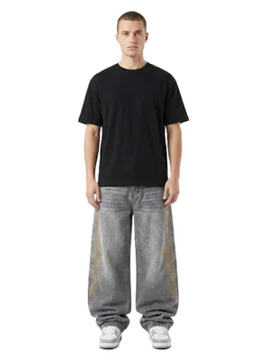 Jeans baggy deslavado para hombre