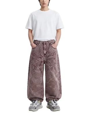 Jeans baggy deslavado para hombre