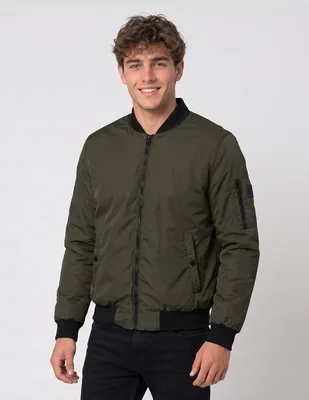 Chamarra bomber con bolsillos para hombre