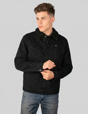 Chamarra denim de mezclilla con bolsillos para hombre