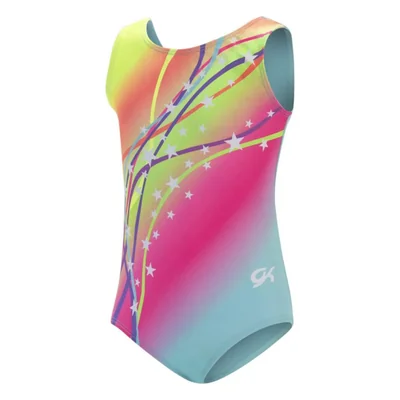 Leotardo GK Infantil Talla Grande con Estampado Arcoíris Estelar