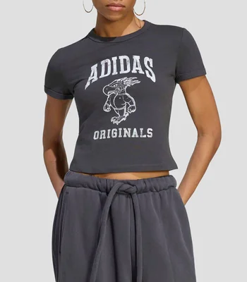 Playera cuello redondo manga corta estampada Mujer