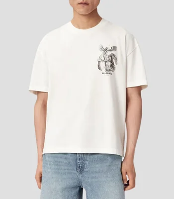 Playera cuello redondo manga corta estampada Hombre