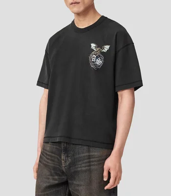 Playera cuello redondo manga corta estampado Hombre