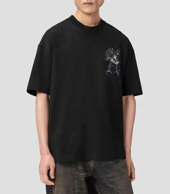 Playera cuello redondo manga corta estampada Hombre