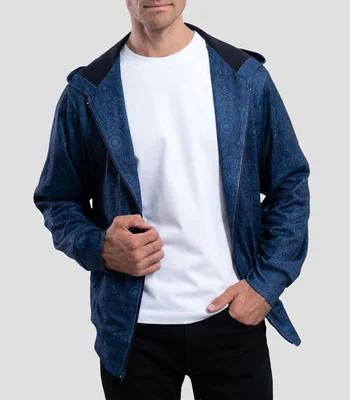 Sudadera con cierre y capucha Tzompantli Hombre