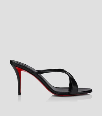 MULAZEE CROSS 80 MM MULES PIEL DE CABRITILLA NEGRO