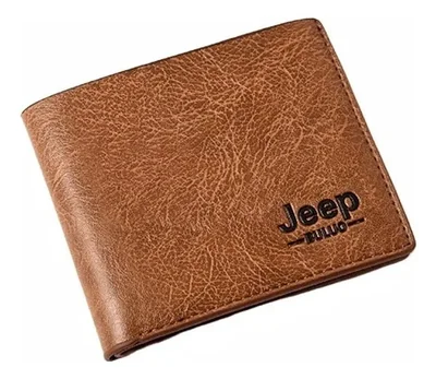 Cartera Billetera Jeep Buluo de Piel Café Camel
