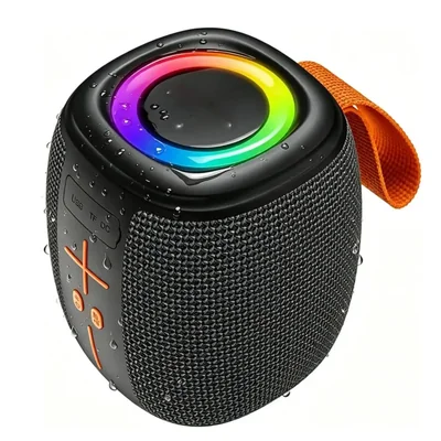Bocina Bluetooth Inalámbrico Altavoz Portátil Negro, WG-086 10W Potencia, Color Negro