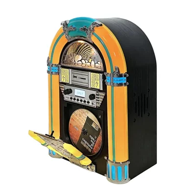 Jukebox de sobremesa Arkrocket Athena Mini CD/Bluetooth Amarillo