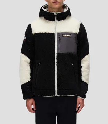 Chamarra polar con capucha Hombre