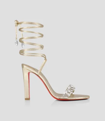 FANNY JOLLY SANDALIAS CON TIRAS DE 100MM TPU Y PIEL NAPPA LAMINADA CRYSTAL