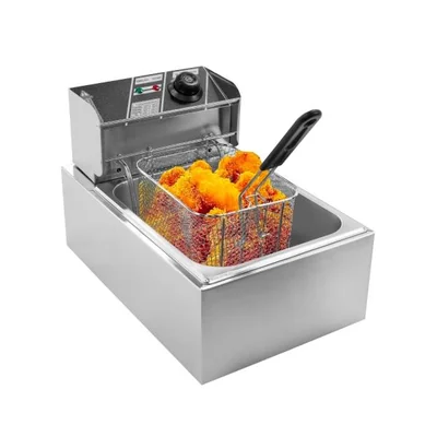 Freidora Electrica De Aceite 6l Acero Inoxidable Profesional