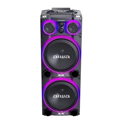 Sistema de Audio Aiwa AWPOC15 15 pulgadas 4000W Luces Led Negro ALBY