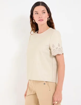 Blusa manga corta para mujer