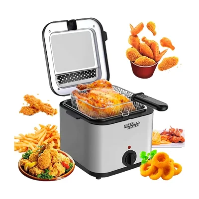 Freidora Eléctrica Silver Master de Aceite 1.5L