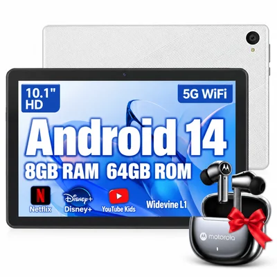 Tablet C11 10.1' 8gb+64gb Android 14 Con Wifi 6 Tf(max 1tb) Blanco