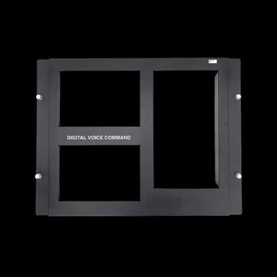Placa de revestimiento de dos hileras para chasis CA-2 de sistemas de audio DVC / acero calibre 16 / gabinetes serie CAB-4 / negro