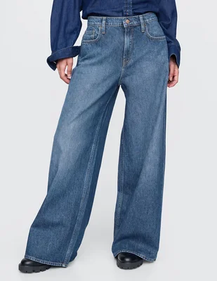 Jeans relaxed wide leg para mujer