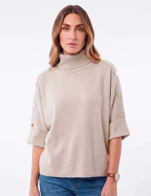 Suéter cuello alto para mujer
